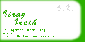 virag kreth business card